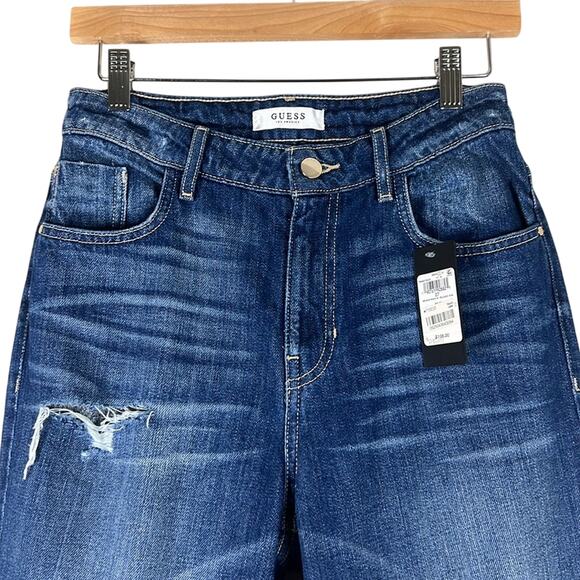 NWT Guess 80s Fit Distressed Jeans Womens 27 High Rise Rocker Skater Y2K Urban - Picture 4 of 8